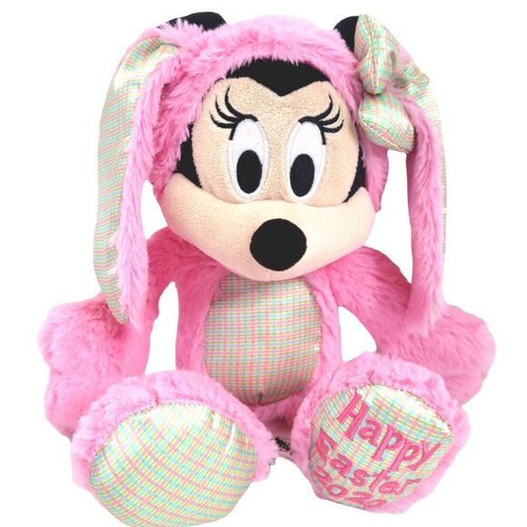 Disney Other - Disney Parks Minnie Mouse Plush Stuffed Bunny Rabbit Costume 12" Pink Easter